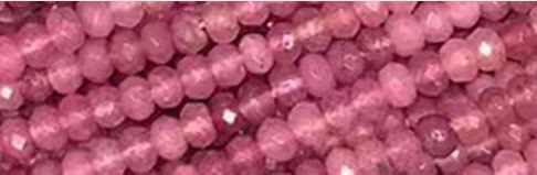 4mm Rose Jade dyed Faceted Rondelle Beads 15.5" [v0324]