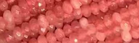 4mm Pink Jade dyed Faceted Rondelle Beads 15.5" [v0327]