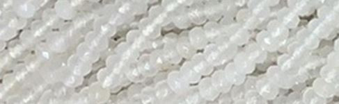 4mm Snow Jade Faceted Rondelle Beads 15.5" [v0332]