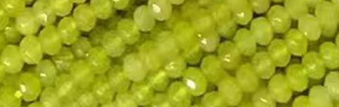 4mm Olviine Jade Faceted Rondelle Beads 15.5" [v0345]