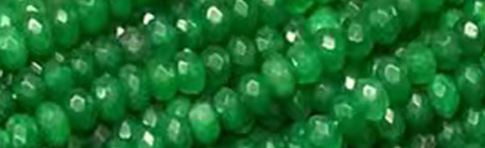 4mm Emerald Jade dyed Faceted Rondelle Beads 15.5" [v0346]