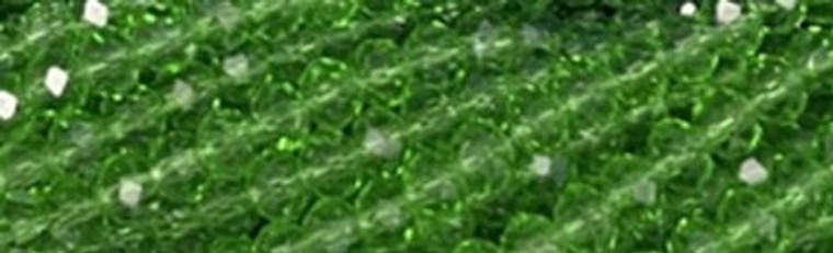 4mm Green Quartz synthetic Faceted Rondelle Beads 15.5" [v0366]