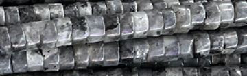 4mm Black Labradorite Heishi Beads 15.5" [v0412]
