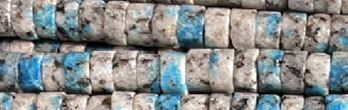 4mm Blue Seasame Agate Heishi Beads 15.5" [v0452]
