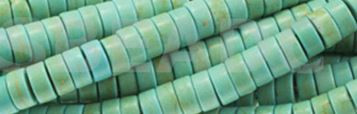 10mm Blue Turquoise Heishi Beads t3b10h 15.5" [v0479]