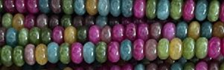 6mm Mix Jade dyed Rondelle Beads 15.5" [v0543]