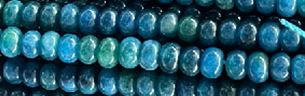 6mm Azurite Chrysocolla Rondelle Beads 15.5" [v0545]