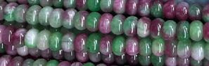 6mm Watermelon Jade dyed Rondelle Beads 15.5" [v0552]