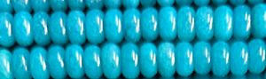 6mm Turquoise Jade dyed Rondelle Beads 15.5" [v0559]