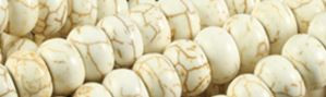 12mm White Turquoise Rondelle Beads t405w 15.5" [v0597m]
