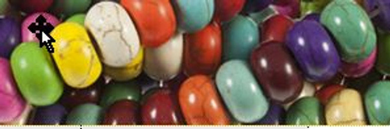 8mm Mix Magnesite Rondelle Beads t533x 15.5" [v0598f]