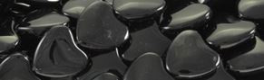 15mm Black Onyx Heart Beads u85 15.5" [v0641]