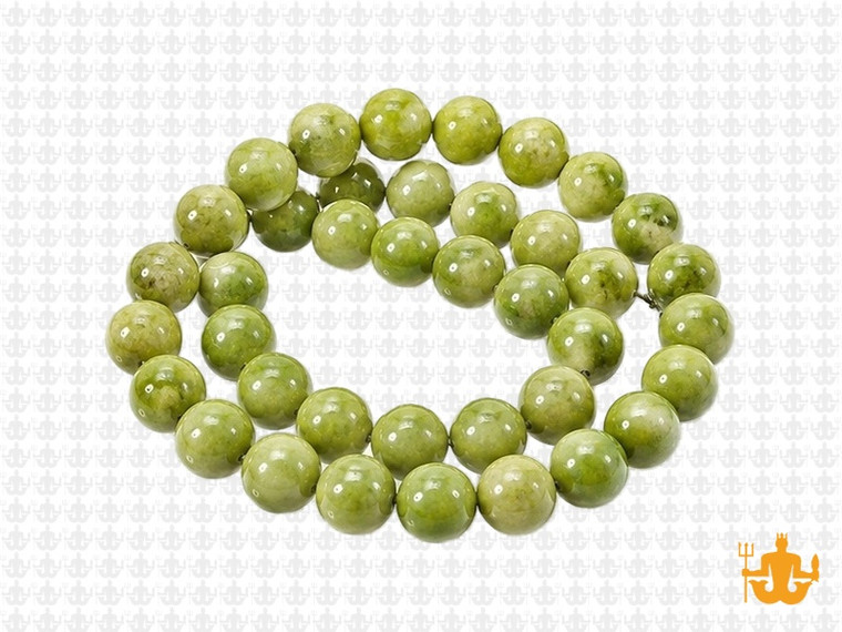 8mm Peridot Sesame Agate Round Beads 15.5" dyed [8g4n]