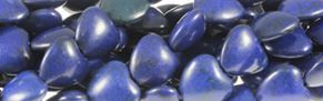 14mm Lapis Magnesite Heart Beads t399l 15.5" [v0666]