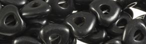 15mm Black Magnesite Heart Beads t408k 15.5" [v0678]