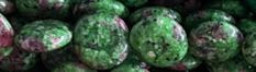 15mm China Ruby Zoisite Puff Coin Beads 15.5" [v0721]