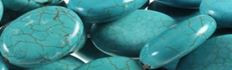 15x20mm Blue Turquoise Oval Beads t54 15.5" [v0865]