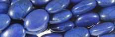 13x18mm Lapis Magnesite Oval Beads t381l 15.5" [v0898]