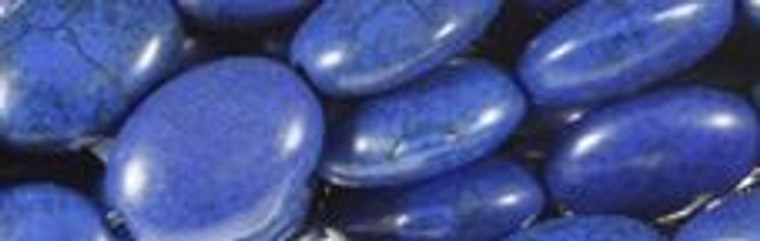 15x20mm Lapis Magnesite Oval Beads t390l 15.5" [v0899d]