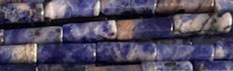 4x13mm Sodalite Tube Beads 15.5" [v0906]