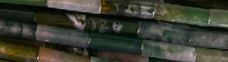 4x13mm Moss Agate Tube Beads 15.5" [v0917]