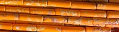 4x13mm Orange Sea Sediment Tube Beads 15.5" [v0939]