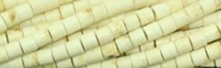 3x5mm White Turquoise Tube Beads t540w 15.5" [v0998o]