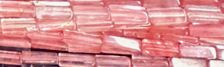 4x13mm Cherry Quartz synthetic Cube Beads 15.5" [v1035]