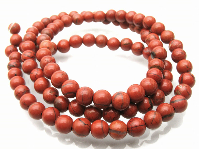 8mm Red Jasper Round Beads 15.5" natural [8r12]