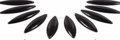 28x8mm Black Magnesite Marquise Briolette Beads 10pcs t481k [v1374]