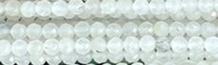 8mm Snow Jade Faceted Round Beads 15.5" [v1413]