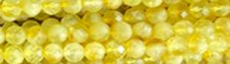 8mm Yellow Quartz dyed Faceted Round Beads 15.5" [v1429]