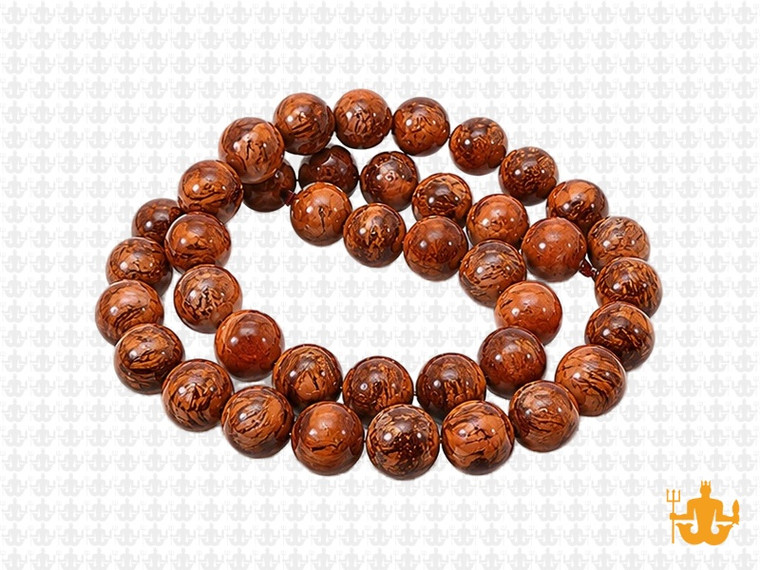 8mm Chrysanthemum round beads 15.5" natural [8r16]
