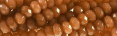 8mm Peach Jade dyed Faceted Rondelle Beads 15.5" [v1632]