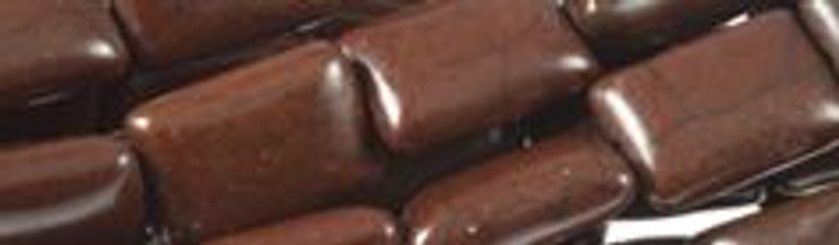 10x14mm Coffee Magnesite Rectangle Beads t538c 15.5" [v1740]