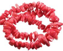 8-12mm Pink Coral Chips k11p 16" [v1822]