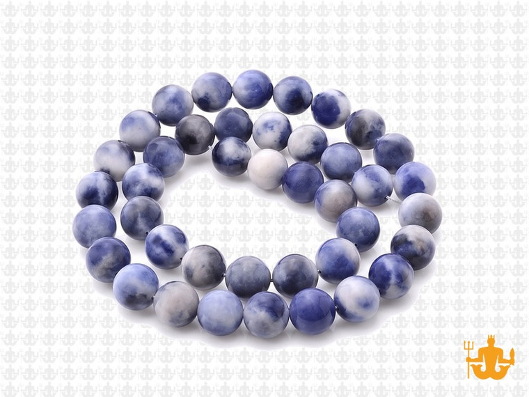 8mm Matte Sodalite Round Beads 15.5" natural [8r24m]