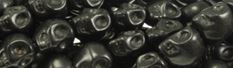 12x10mm Black MagnesiteSkull Beads t176k 15.5" [v2095]
