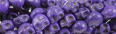 12x10mm Purple MagnesiteSkull Beads t176p 15.5" [v2098]