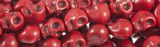 12x10mm Red Magnesite Skull Beads t176r 15.5" [v2098b]