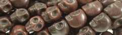 12x10mm Coffee Magnesite Skull Beads t176k 15.5" [v2098d]