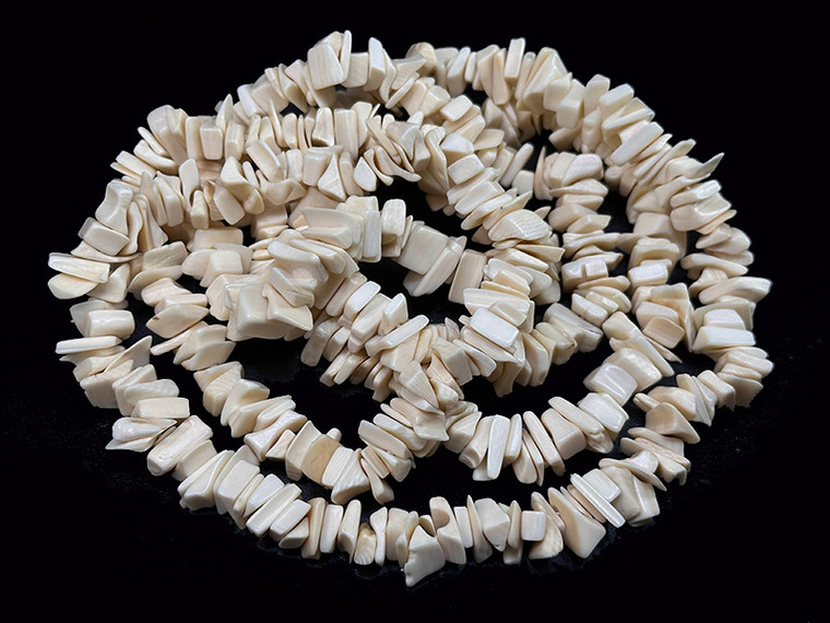 6-8mm Natural Buffalo Bone Chip 15.5" A Grade [zb242]