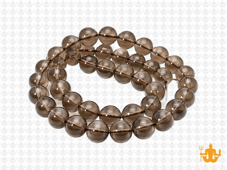 8mm Smoky Crystal Round Beads 15.5" natural [8r4]