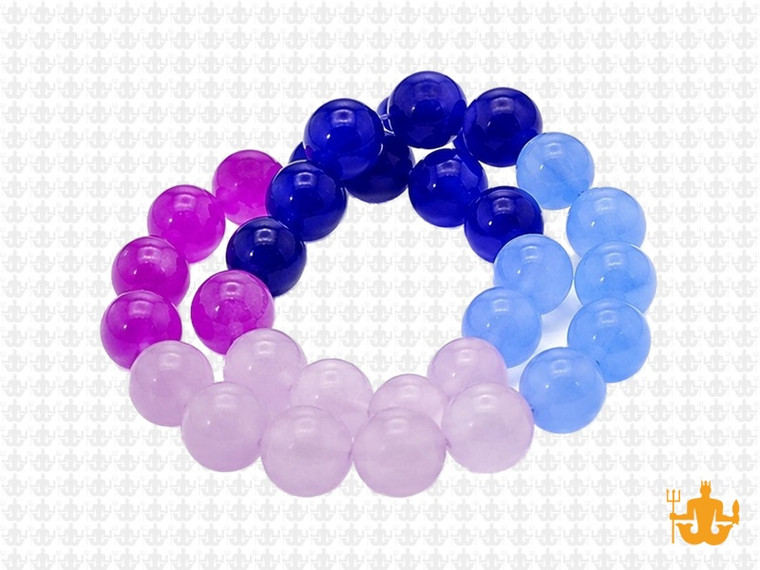 10mm  Multi-Colors Jade & Agate Beads 15.5" [10x53]