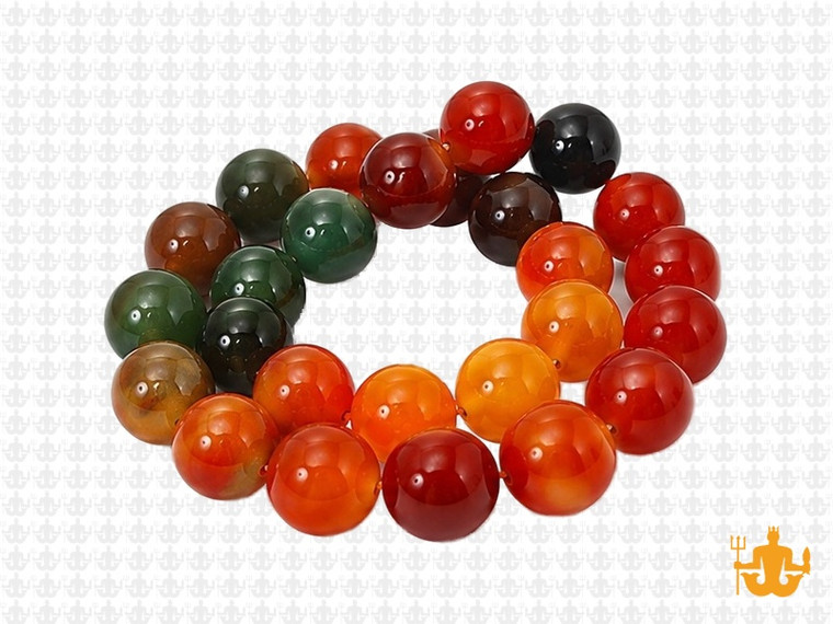 10mm  Multi-Colors Jade & Agate Beads 15.5" [10x66]