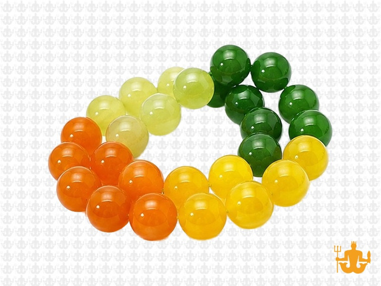 10mm  Multi-Colors Jade & Agate Beads 15.5" [10x73]
