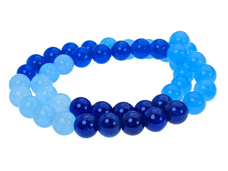 10mm  Multi-Colors Jade & Agate Beads 15.5" [10x74]