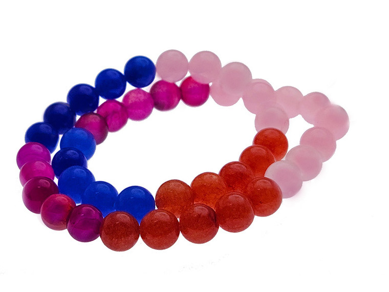 4mm  Multi-Colors Jade & Agate Beads 15.5" [4x69]