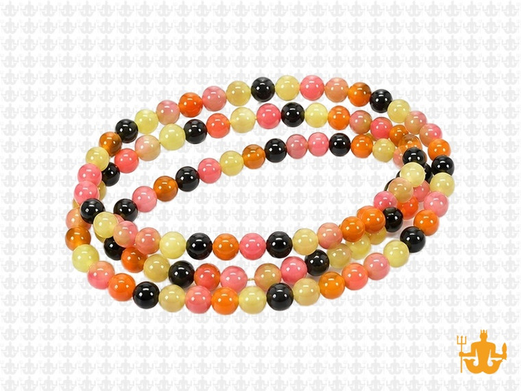 4mm  Multi-Colors Jade & Agate Beads 15.5" [4x70]
