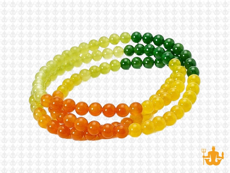 4mm  Multi-Colors Jade & Agate Beads 15.5" [4x73]